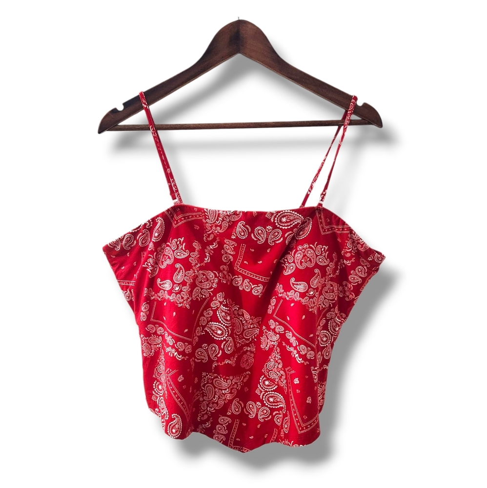 No Boundaries Red Bandana Tube Top With Removable Straps | Junior's XXXL - Picture 2 of 11